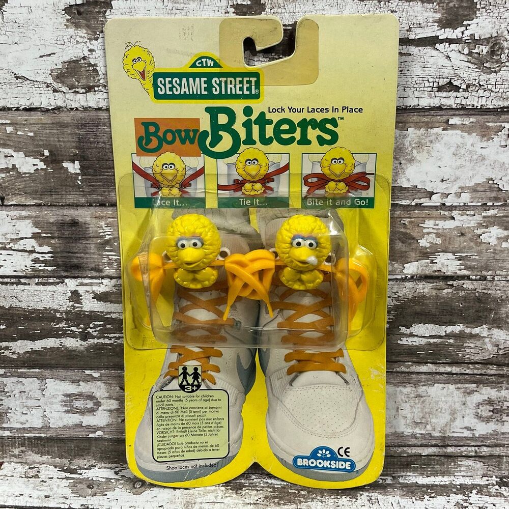 Vintage Jim Henson Sesame Street Big Bird Bow Biters NOS